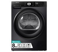HISENSE 3S Series DH3S802BB3 WiFi-enabled 8 kg Heat Pump Tumble Dryer - Black, Black