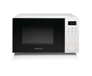 Hisense Digital Solo Microwave Oven - 700W, 20L, White, Automatic Defrost, 9 Auto Cook Menus, Clock & Timer, Easy Clean, H20MOWS4UK