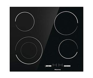 Hisense E6432C Built-in 60cm Electric Ceramic Hob with Child Lock, Touch control, Timer Function - Black 7200W, 20 x 24 x 2 inches (L x W x H)