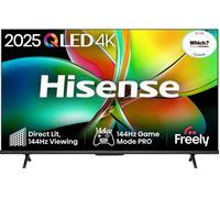 Hisense 50" 50E78QTUK PRO 144Hz QLED Smart AI TV - Hi-View AI Engine, 144Hz Game Mode PRO, Dolby Atmos, Quantum Dot Colour with Freely, Disney +, YouTube, Netflix