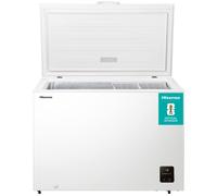 Hisense FC386D4AWLE 297Litres Freestanding Chest Freezer, 4 Star Freezer Rating, E Rated in White