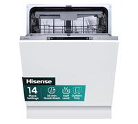 Hisense HV623D15UK Fully Integrated Full Size Dishwasher - Silver Control Panel with Fixed Door Hinge Kit Silver