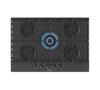 Hisense GG773B 75cm 5 burners built-in gas hob Tempered Glass Finish, Black