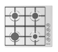 Hisense GM642XHS Built-in 60cm Gas Hob - Stainless Steel with 4 Cooking Areas, Easy Clean Surface, One -Hand Ignition, 60 x 52 x 8.9 cm (L x W x H)