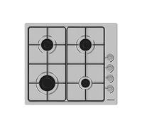 Hisense GM642XSUK 4 Burner 58cm Gas Hob. Stainless Steel