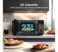Hisense H23MOBSD1HUK 23 Litre 800W electronic Microwave with Auto Defrost D