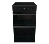 Hisense HDCEC5C10B Freestanding Ceramic Electric Cooker with Double Oven 69/43 Litres - Black, A Rated Double Oven [Energy Class A]