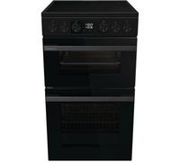Hisense HDCEC5C10B Freestanding Ceramic Electric Cooker with Double Oven 69/43 Litres - Black, A Rated Double Oven [Energy Class A]