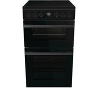 Hisense HDCEC5C10B - 50cm Black Electric Cooker - Double Oven Ceramic Hob - A