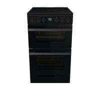 Hisense HDCEC5C10B Freestanding Ceramic Electric Cooker with Double Oven 69/43 Litres - Black, A Rated Double Oven [Energy Class A]