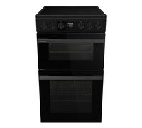 Hisense HDCEC5C10B Freestanding Ceramic Electric Cooker with Double Oven 69/43 Litres - Black, A Rated Double Oven [Energy Class A]
