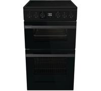 Hisense HDCEC5C10B Freestanding Ceramic Electric Cooker with Double Oven 69/43 Litres - Black, A Rated Double Oven [Energy Class A]