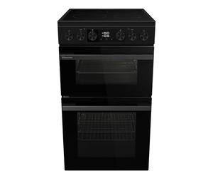 Hisense HDCEC5C10B Freestanding Ceramic Electric Cooker with Double Oven 69/43 Litres - Black Double Oven [Energy Class A]