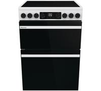 Hisense Hi6 Max 60cm Electric Cooker with Ceramic Hob HDCEC6C20W - White - A Rated