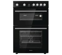 Hisense HDE3211BBUK 60cm Double Oven Electric Cooker -Black