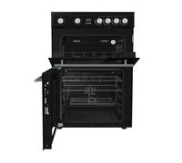 Hisense HDE3211BBUK Black 60cm Electric Cooker with Double Oven and Ceramic Hob