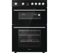 Hisense HDE3211BIBUK 60cm Double Oven Electric Cooker with Induction Hob - Black - A+/A Rated, Black
