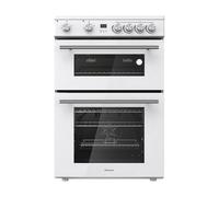 Hisense HDE3211BWUK 60cm Double Oven Electric Cooker - White