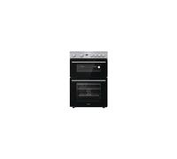 Hisense HDE3211BXUK 60cm Electric Cooker with Ceramic Hob - Brushed stainless steel -A+/A Rated Double Oven