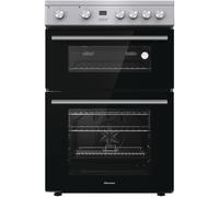 Hisense HDE3211BXUK Ceramic Electric Cooker with Double Oven A