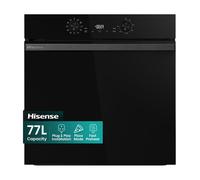 Hisense BI622ABPGUK - Built-in 77L Electric Single Oven - Stainless Steel with Even Bake, 300°C Pizza Mode, Frozen Food Mode, Steam Clean - A Rated, Extra Large