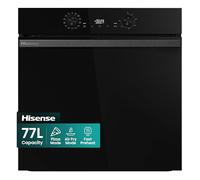 Hisense Hi2 BI626PBUPUK Built In Electric Single Oven with Pyrolytic Cleaning - Jet Black - A+ Rated, Black