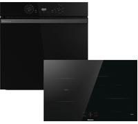 Hisense Hi2 HIPK2PBN80IND Built In Electric Single Oven and Induction Hob Pack - Black - A+ Rated, Black