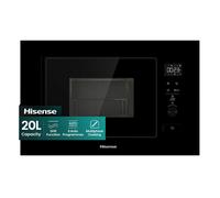 Hisense BIM320G52BGUK 20 Litre 38cm High, Built In Small Microwave With Grill - Black, Black