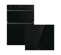 Hisense Hi6 HIPKD6CB60IND Built In Electric Double Oven and Induction Hob Pack - Black - A