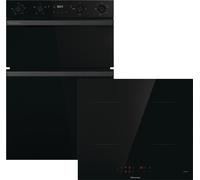 Hisense Hi6 HIPKD6CB60IND Built In Electric Double Oven and Induction Hob Pack - Black - A Black