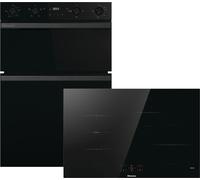 Hisense Hi6 HIPKD6CB80IND Built In Electric Double Oven and Induction Hob Pack - Black - A Black