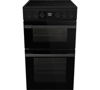 Hisense HDCEC5C10B Freestanding Ceramic Electric Cooker with Double Oven 69/43 Litres - Black, A Rated Double Oven [Energy Class A]