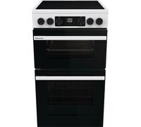 Hisense Hi6 Max HDCEC5C10W 50cm Double Oven Electric Cooker with Ceramic Hob - White - A/A Rated, White
