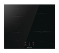 Hisense HI6401BSC Built-in 60cm Induction Hob Ceramic Glass Panel, Child Lock, Touch control, Timer Function - Black 7200W, 595 x 54 x 520 mm (W x H x D)