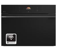 Hisense Hi8 BlackLine BIM4AH8UKWF Wifi Connected Built In Compact Electric Single Oven with Microwave Function - Jet Black, Black