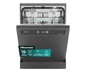 Hisense Hi9 Standard Dishwasher - Black Inox