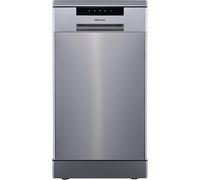 Hisense HS523E15XUK 45cm Freestanding Slimline Dishwasher - 9 Place Settings - Stainless Steel