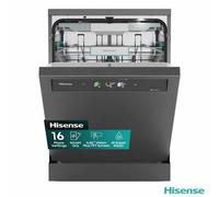 Hisense Hs693A90Adbx 16 Place Freestanding Dishwasher Wifi, Auto Dose, Ai Super Wash, 40Db, 9.4L, Silver