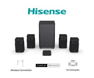 Hisense HT Saturn 4.1.2 channel wireless home cinema speaker system for cinema-quality 3D sound at home