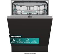 Hisense HV16CUK Fully Integrated Full Size Dishwasher - Silver Control Panel with Fixed Door Fixing Kit - C Rated, Silver