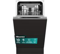 Hisense HV523C15UK Fully Integrated Slimline Dishwasher - Black Control Panel with Fixed Door Hinge Kit Black
