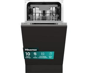 Hisense HV523C15UK Fully Integrated Slimline Dishwasher - Black Control Panel with Fixed Door Hinge Kit Black