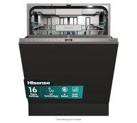 Hisense HV693A60UVADUK Wifi Connected Integrated Standard Dishwasher - Black Control Panel - A Rated, Black