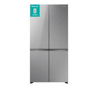 Hisense KitchenFit 591 Litre Four Door American Fridge Freezer - Silver