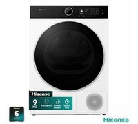 Hisense Kitchenfit 5I Dh5I904Bwbc 9Kg Heat Pump Tumble Dryer Steamtech, Auto Dry, Silent Dry, 18 Programmes, White