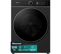 Hisense KitchenFit 5i Series WD5I1245BBRH Wifi Connected 12Kg/8Kg Heat Pump Washer Dryer with 1400 rpm - Black - A Rated [Wash&Dry], A Rated [Wash Only], Black