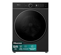 Hisense KitchenFit 5i Series WD5I1245BBRH Wifi Connected 12Kg/8Kg Heat Pump Washer Dryer with 1400 rpm - Black - A Rated [Wash&Dry], A Rated [Wash Only], Black