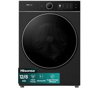 Hisense KitchenFit 5i Series WD5I1245BBRH Wifi Connected 12Kg/8Kg Heat Pump Washer Dryer with 1400 rpm - Black - A Rated [Wash&Dry], A Rated [Wash Only], Black