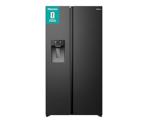 Hisense PureFlat 528L American side-by-side Fridge Freezer RS5P528STBE with Non-plumed Water & Ice dispenser Black Stainless