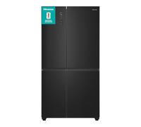 Hisense PureFlat American Fridge Freezer - Black Stainless Steel - C Rated
